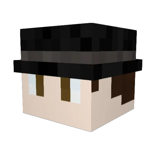 N_J_S Minecraft avatar head, 3D render