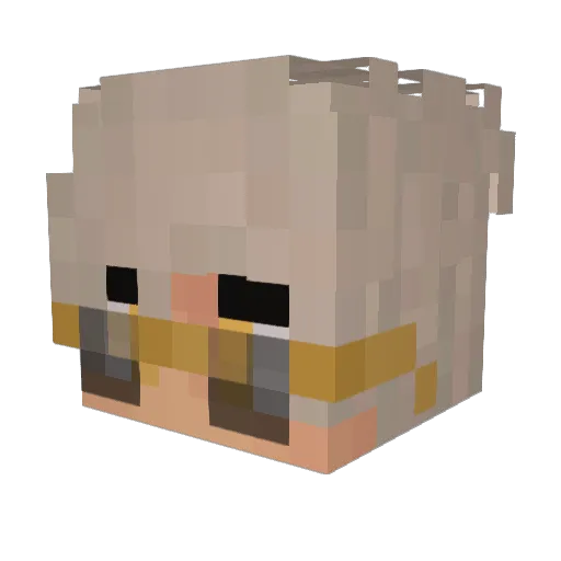 N_Naen Minecraft avatar head, 3D render