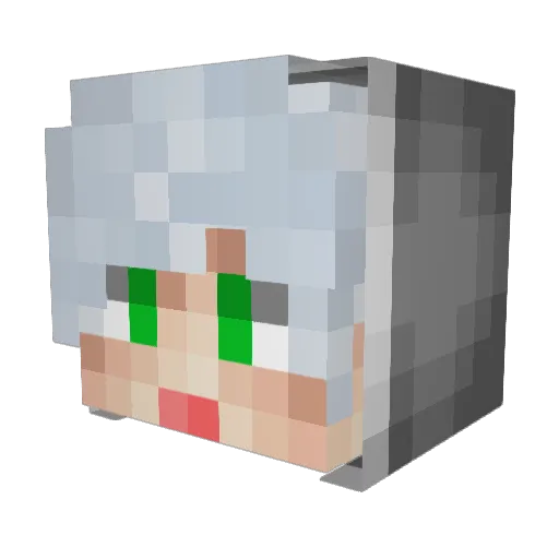 N_Naro Minecraft avatar head, 3D render