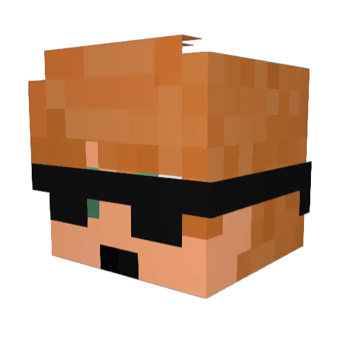 N_Productions Minecraft avatar head, 3D render