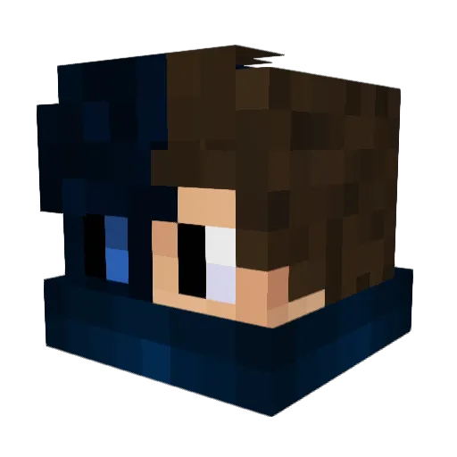 N_S_Lightning Minecraft avatar head, 3D render