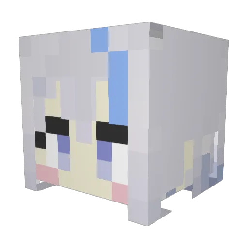 N_Shimotuki Minecraft avatar head, 3D render