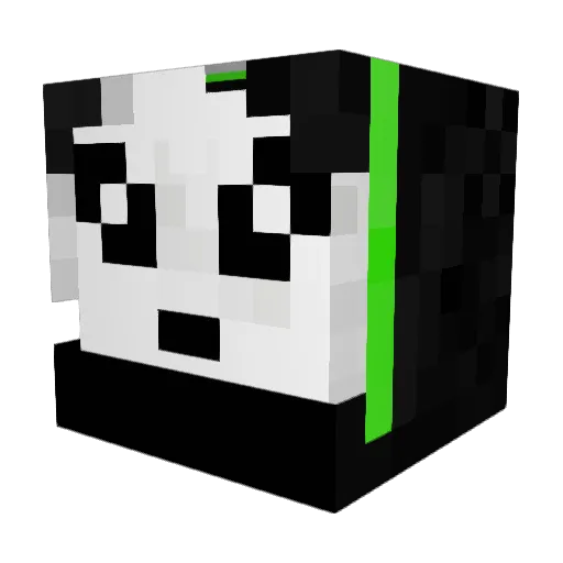 N_U_CHILLL Minecraft avatar head, 3D render