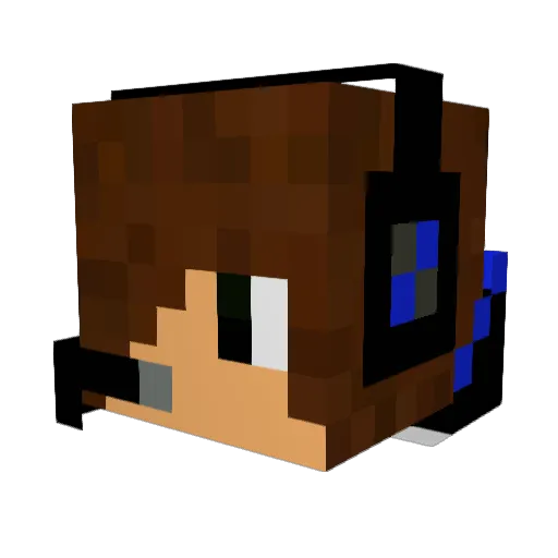 N_Xuron Minecraft avatar head, 3D render