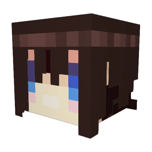 N_gouta Minecraft avatar head, 3D render