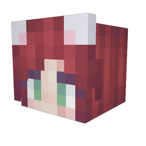 N_iki Minecraft avatar head, 3D render