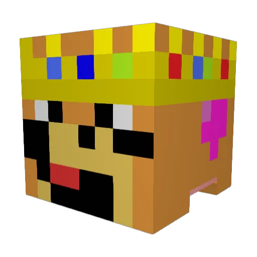 N_mix Minecraft avatar head, 3D render