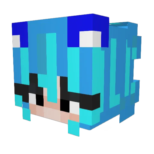 N_o_r_e_n Minecraft avatar head, 3D render