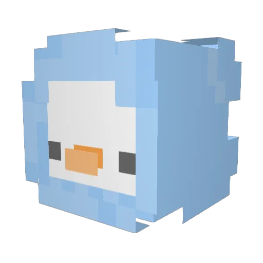 N_oye_36 Minecraft avatar head, 3D render