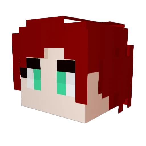 N_sae Minecraft avatar head, 3D render