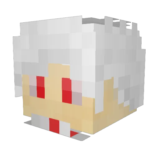 Na2CO3 Minecraft avatar head, 3D render