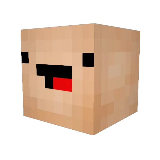 Na2alia Minecraft avatar head, 3D render
