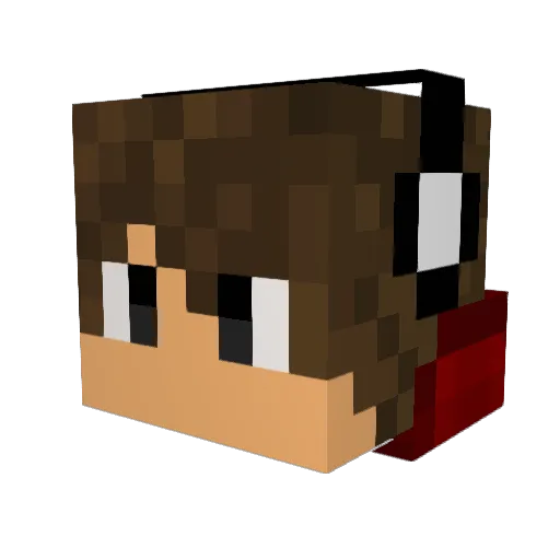 NaBiscuit Minecraft avatar head, 3D render