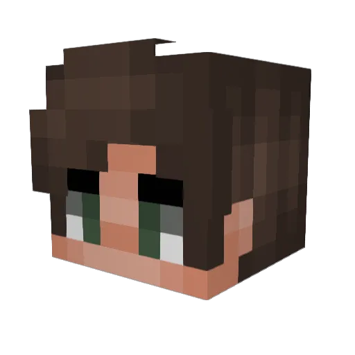 NaChella Minecraft avatar head, 3D render