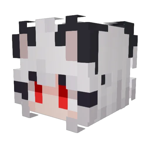 NaCl_Dragon Minecraft avatar head, 3D render