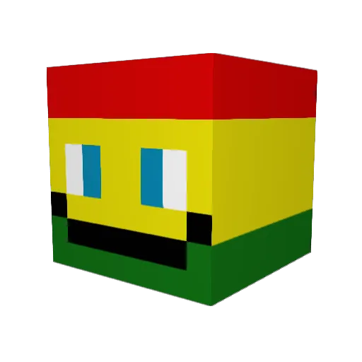 NaFritz Minecraft avatar head, 3D render