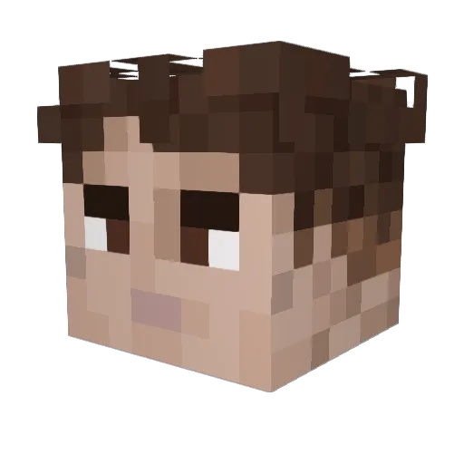 NaGriCraft Minecraft avatar head, 3D render