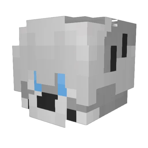NaLiNano Minecraft avatar head, 3D render