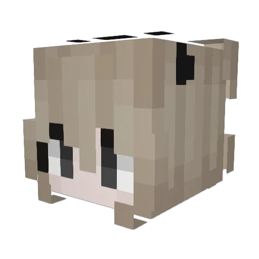 NaLvo Minecraft avatar head, 3D render