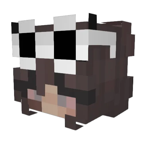 NaMleko Minecraft avatar head, 3D render