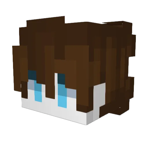 NaNQiA Minecraft avatar head, 3D render