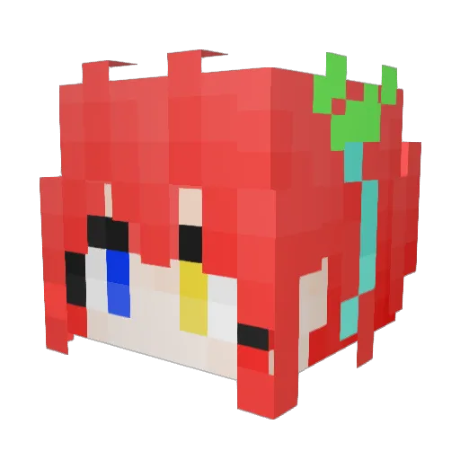 NaNa_Ko Minecraft avatar head, 3D render
