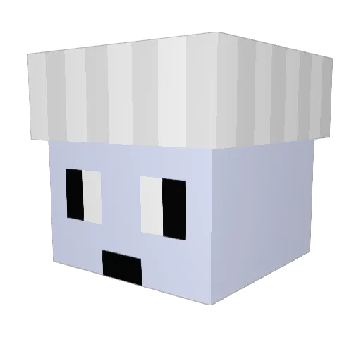 NaOH0623 Minecraft avatar head, 3D render