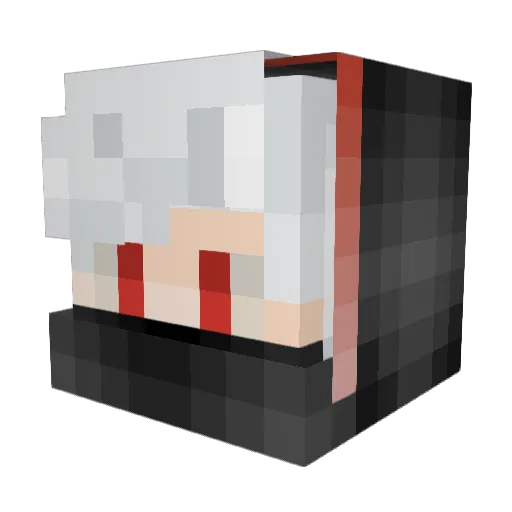 NaXu0 Minecraft avatar head, 3D render
