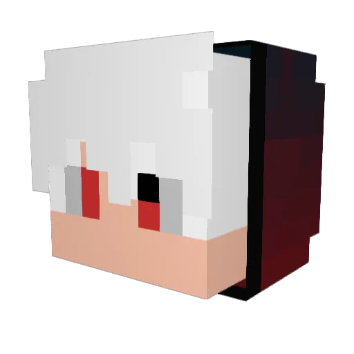 NaYz0x Minecraft avatar head, 3D render