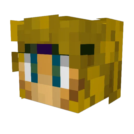 NaZKiu Minecraft avatar head, 3D render