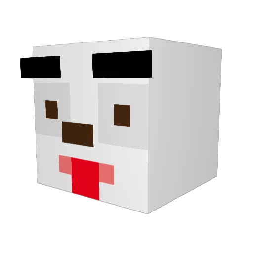 Na_0520 Minecraft avatar head, 3D render