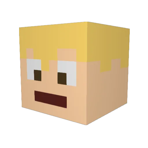 Na_is Minecraft avatar head, 3D render