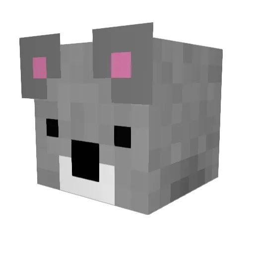 NaaashtyBeetch Minecraft avatar head, 3D render
