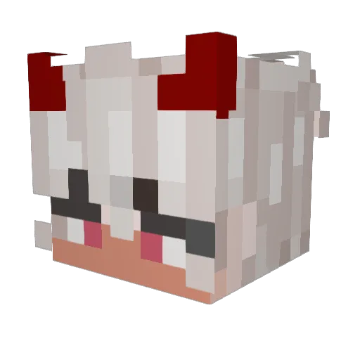 Naaddo Minecraft avatar head, 3D render