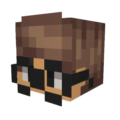 Naaiity Minecraft avatar head, 3D render