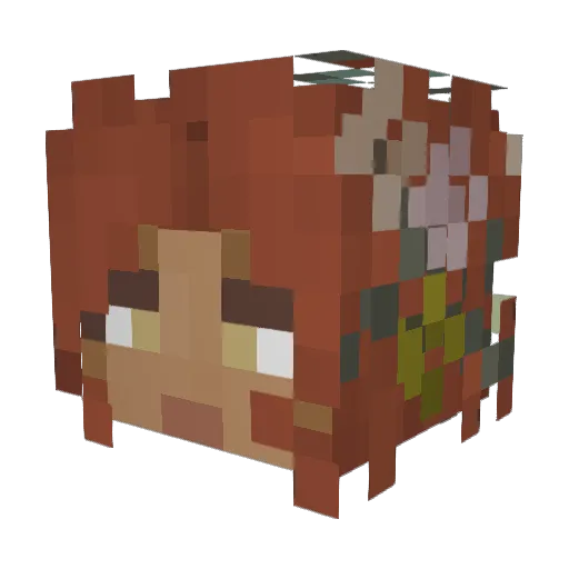 Naajix93 Minecraft avatar head, 3D render