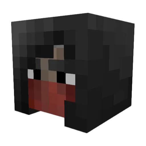 Naakh Minecraft avatar head, 3D render