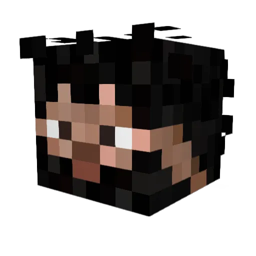Naamims Minecraft avatar head, 3D render