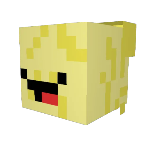 Naatch Minecraft avatar head, 3D render