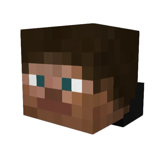 Naatulus Minecraft avatar head, 3D render