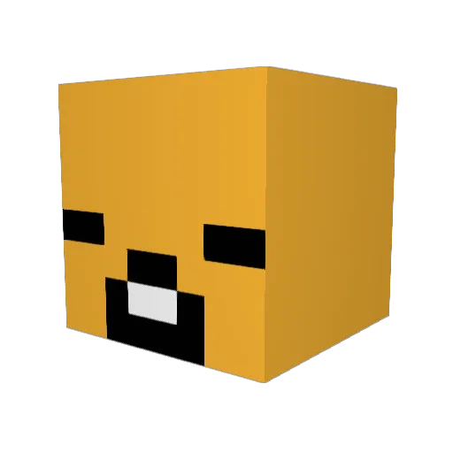 NabNabNab Minecraft avatar head, 3D render