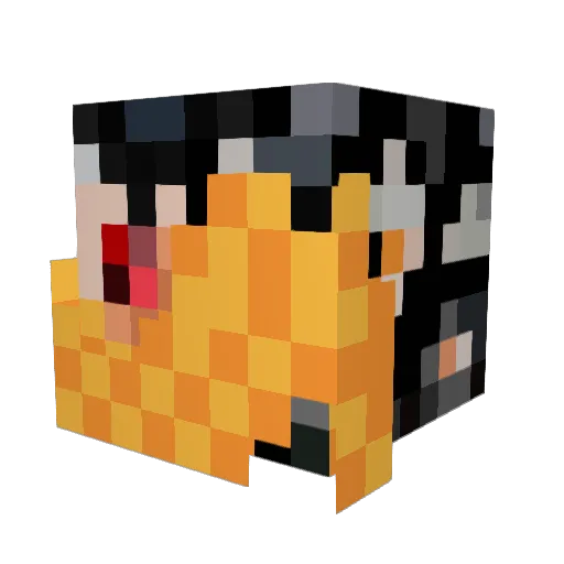 Nababy Minecraft avatar head, 3D render
