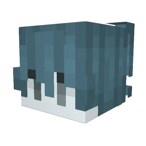 Nabaty Minecraft avatar head, 3D render
