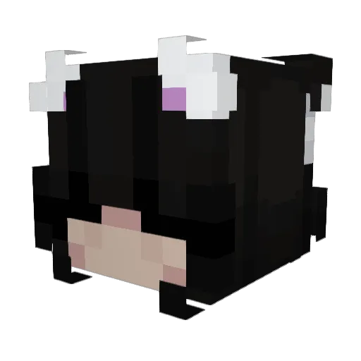 Nabeuwu Minecraft avatar head, 3D render