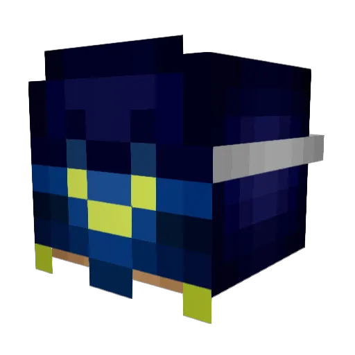 NabiBlue Minecraft avatar head, 3D render