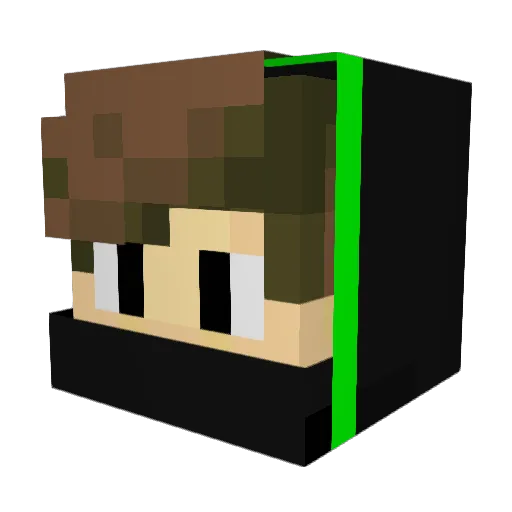 Nabie17 Minecraft avatar head, 3D render