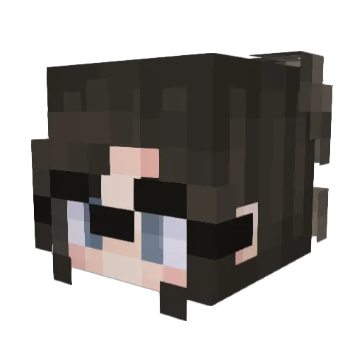 Nabilu Minecraft avatar head, 3D render