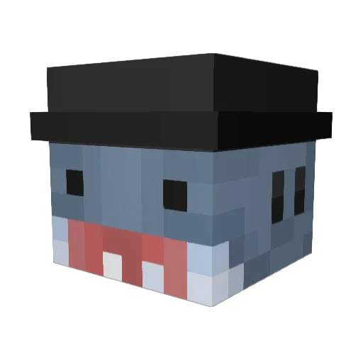 NablaCore Minecraft avatar head, 3D render