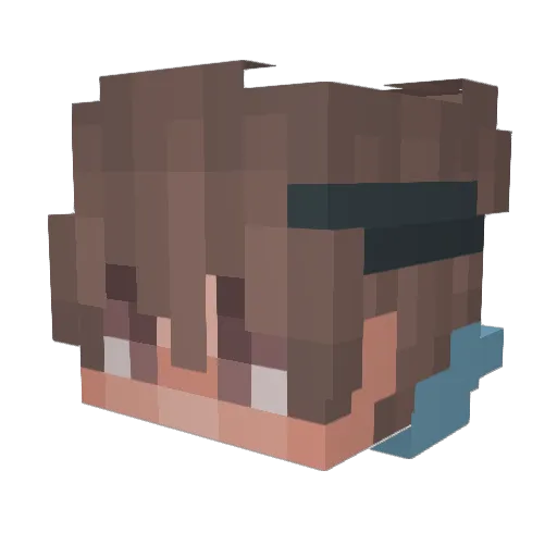 Nablyon Minecraft avatar head, 3D render