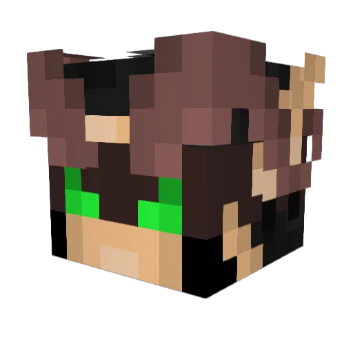 Nabsile Minecraft avatar head, 3D render